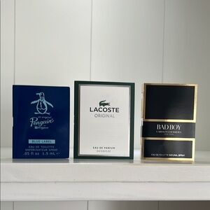Lacoste Original, Penguin Blue Label & Carolina Herrera Bad Boy Sprays